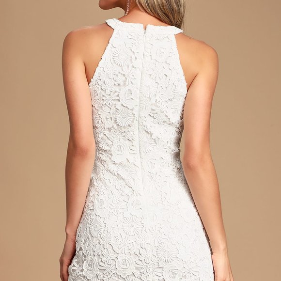 Lulu's Love Poem Ivory Lace Mini Dress - Picture 4 of 9